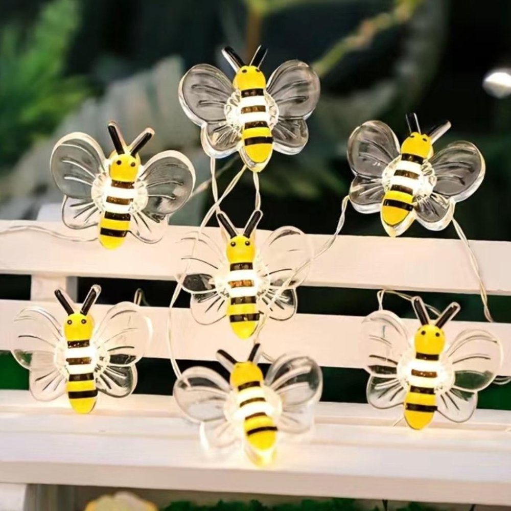 6.5 Feet Summer Honeybee Bumblebee Bee Bees String Novelty Fairy Lights Lighting